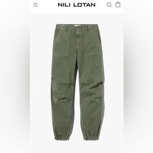 Nili Lotan Olive Green Pants NWT 12